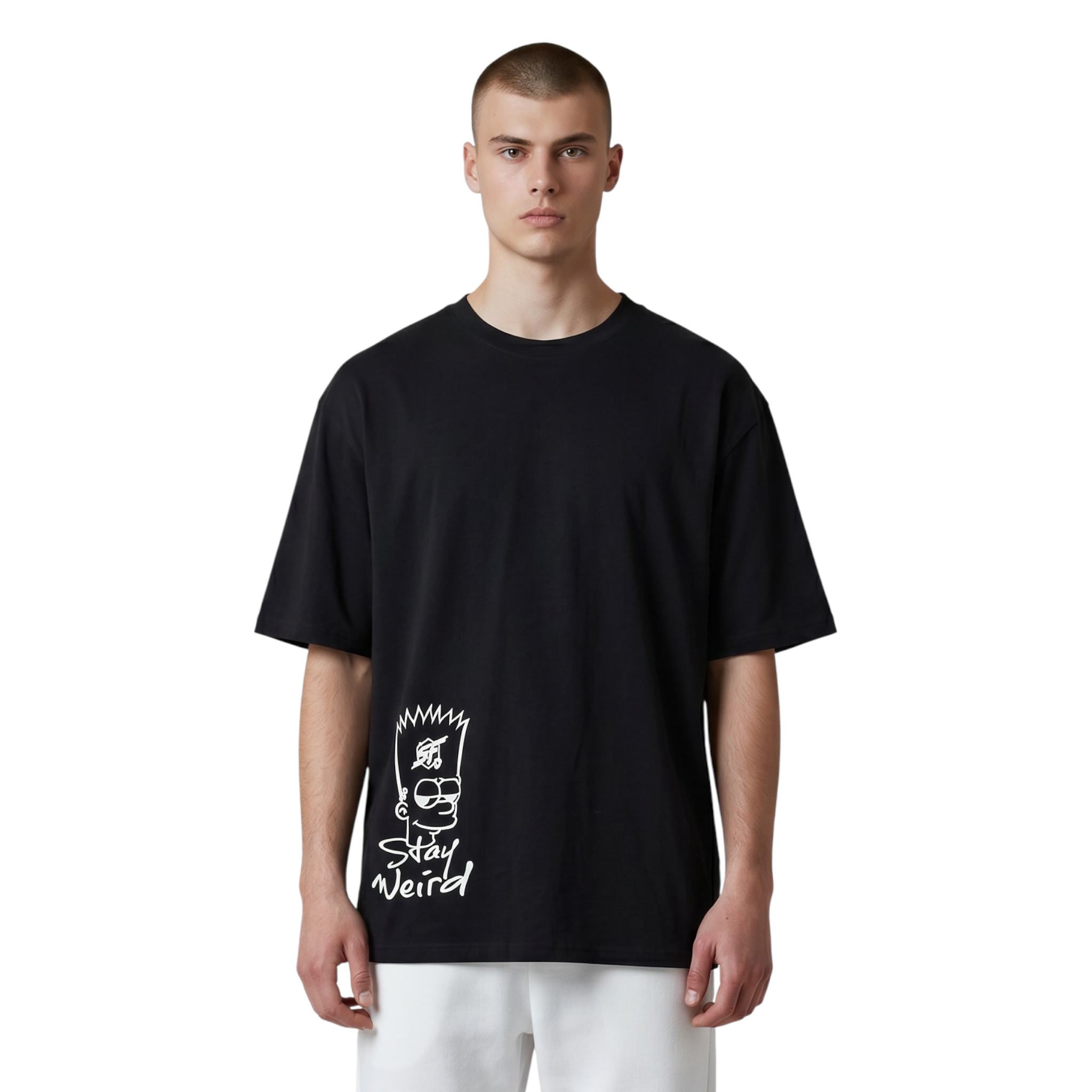 "Stay Weird" Bart Line Art Tee