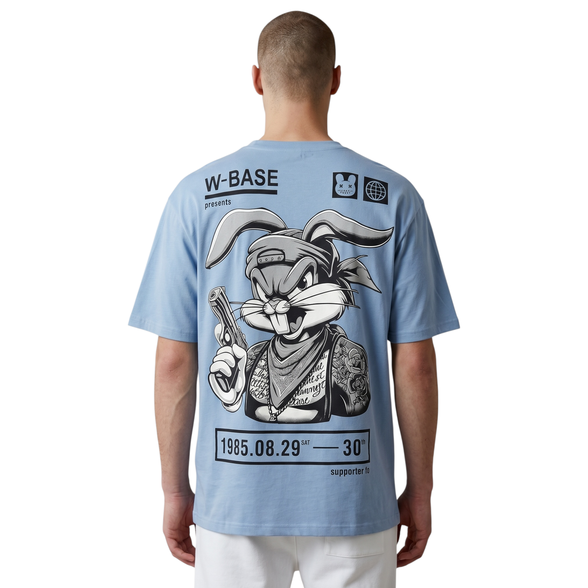 "W-Base" Bandit Bunny Tee